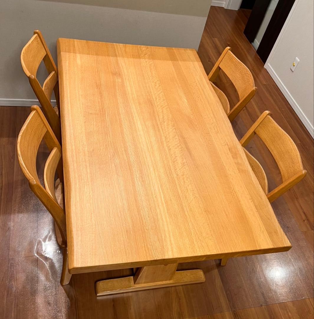 【alicia】イバタインテリア_木製ダイニングテーブル ナチュラルウッド