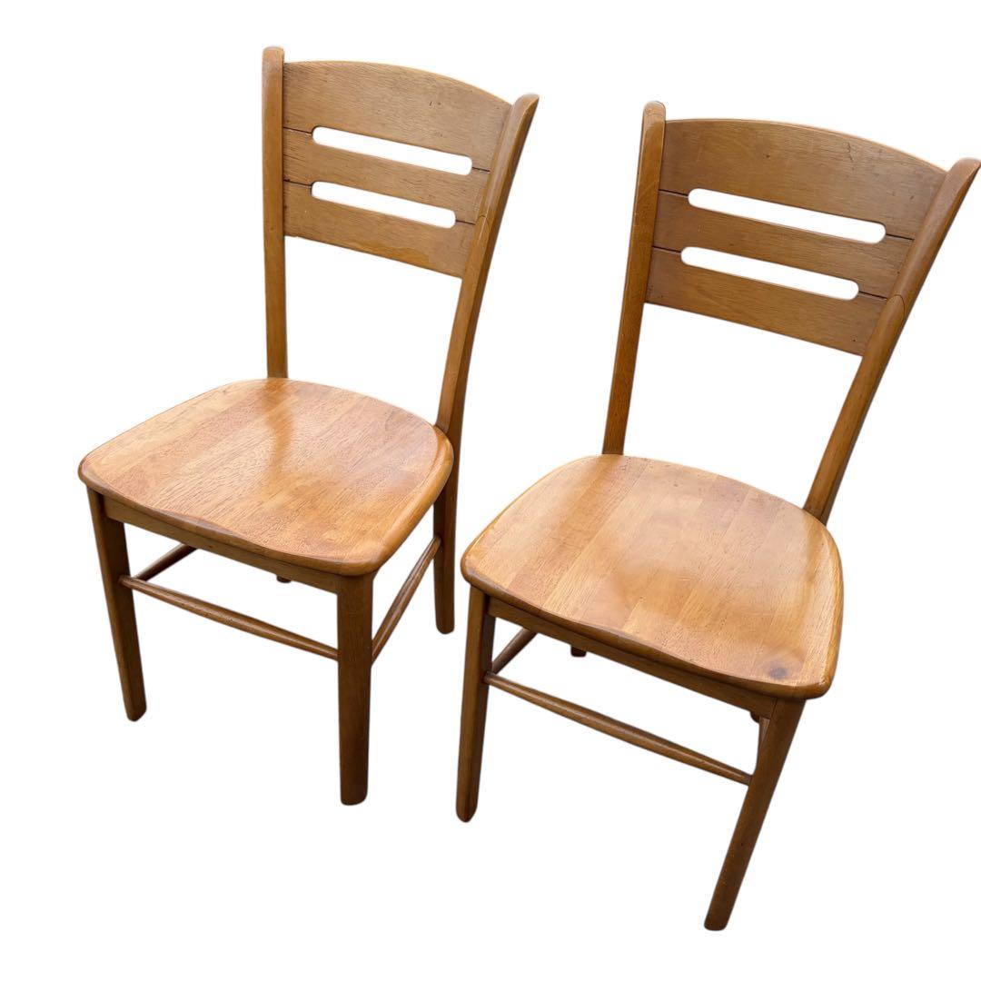 【希少】マルニ木工 ダイニングチェア 2脚セット 木製 椅子 北欧風 ナチュラル