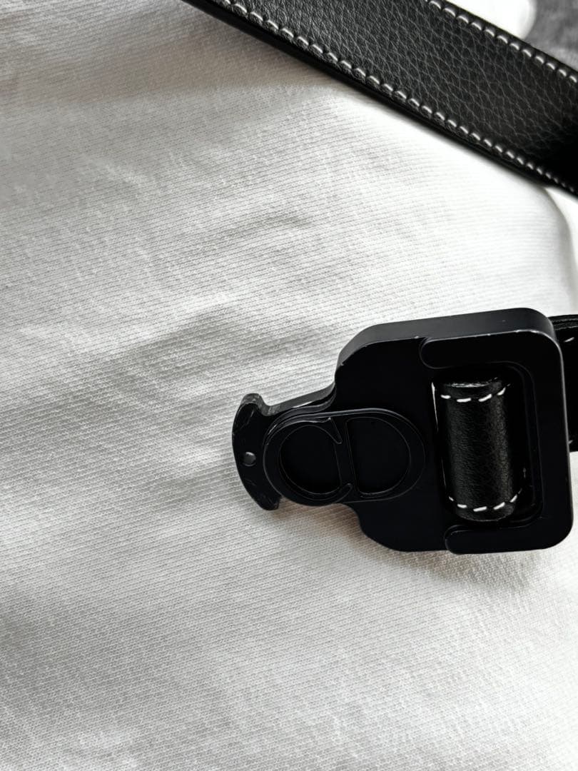 DIOR×ALYX レザーベルト 85 ローラーコースターバックル