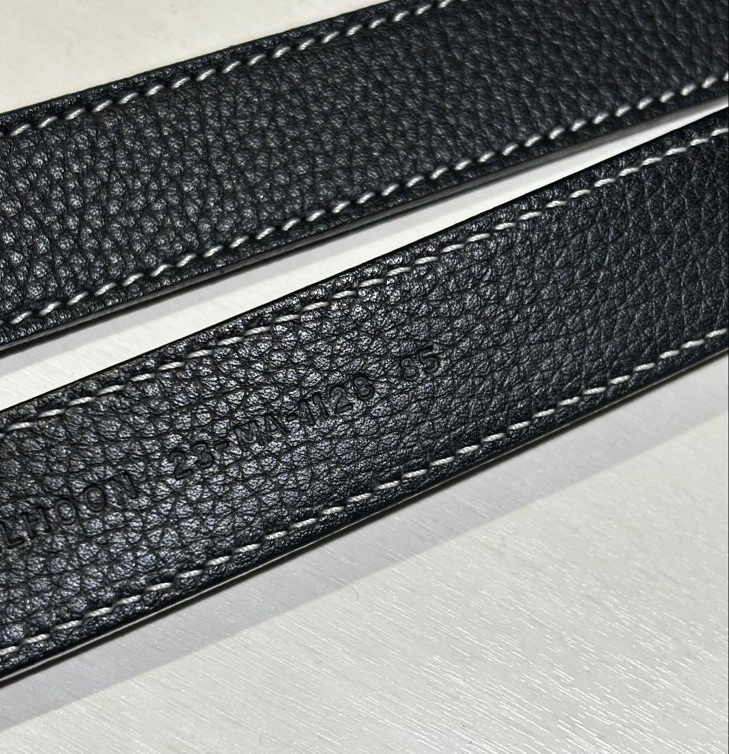 DIOR×ALYX レザーベルト 85 ローラーコースターバックル