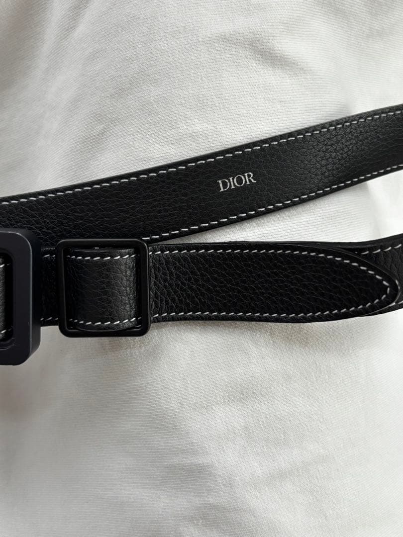 DIOR×ALYX レザーベルト 85 ローラーコースターバックル