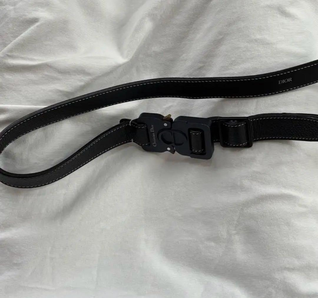 DIOR×ALYX レザーベルト 85 ローラーコースターバックル