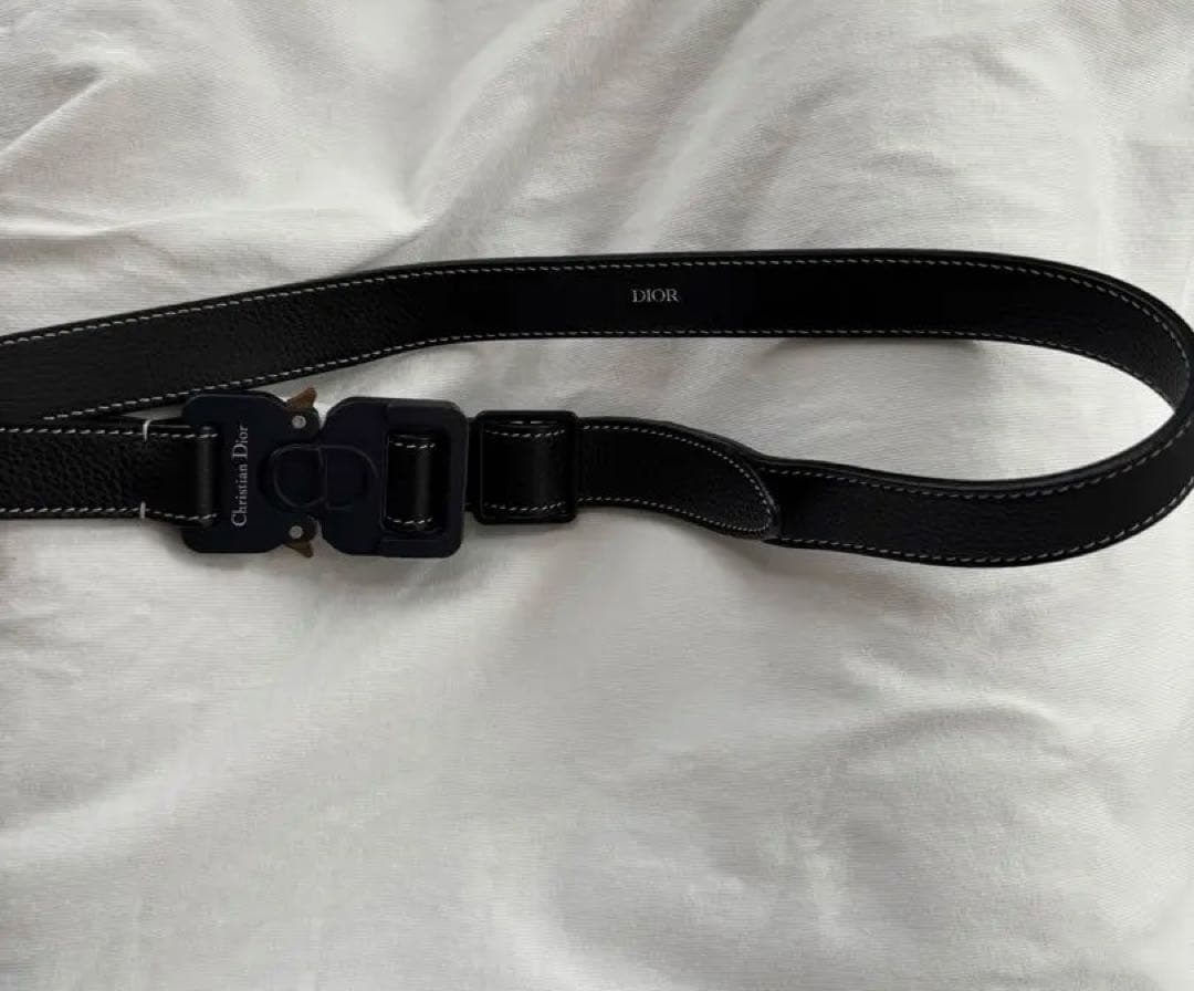 DIOR×ALYX レザーベルト 85 ローラーコースターバックル