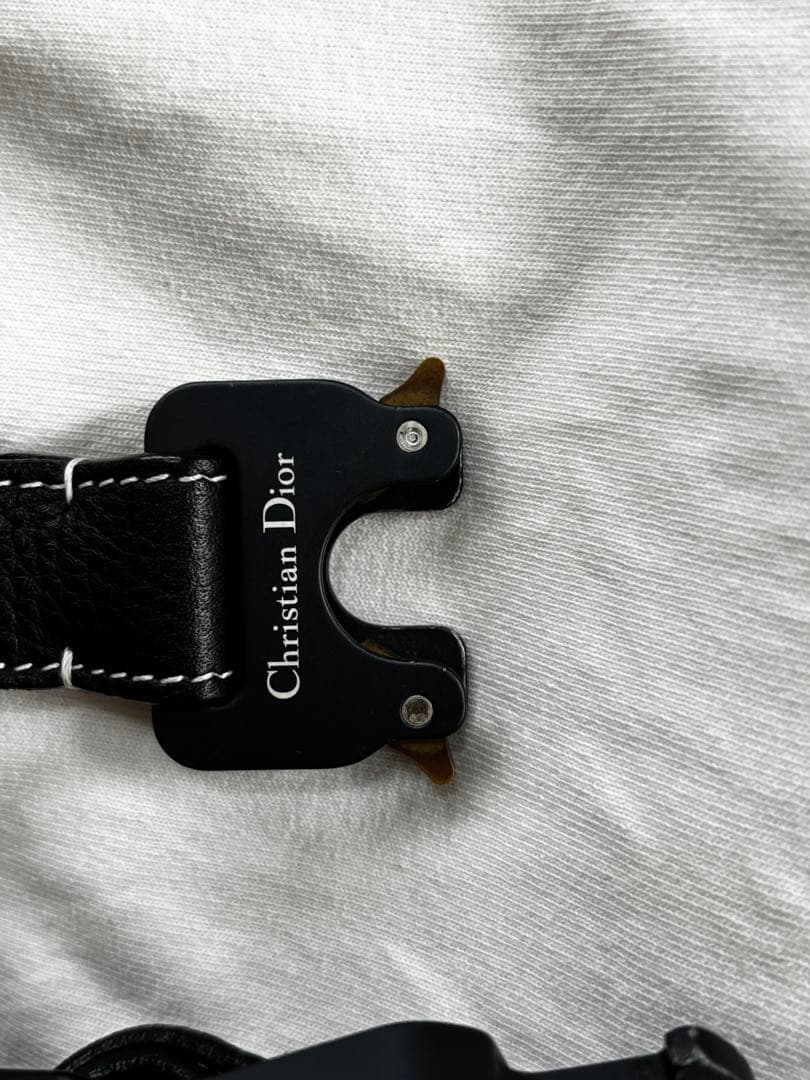 DIOR×ALYX レザーベルト 85 ローラーコースターバックル