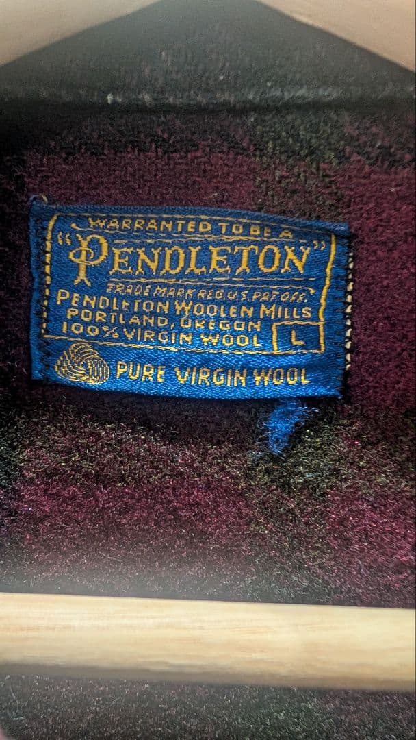 1960年代 Pendleton ウール CPOジャケット チェックシャツ　L