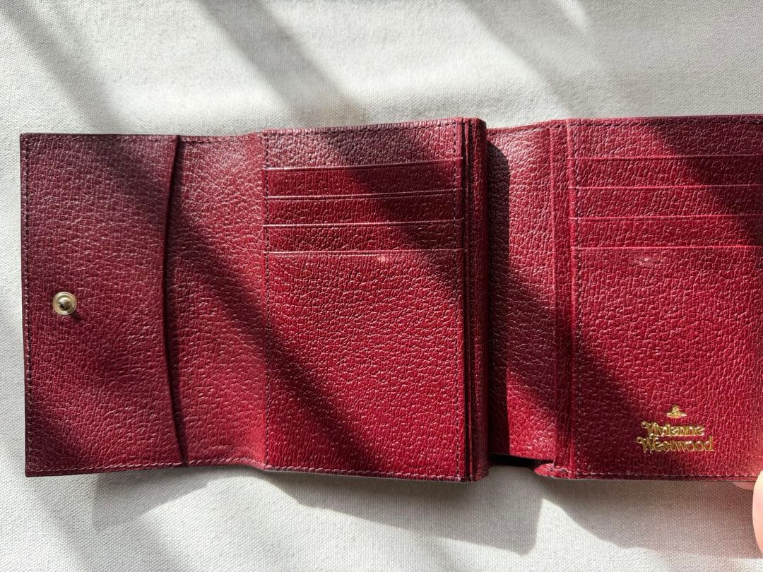 ヴィヴィアンウエストウッド　二つ折り財布　ワインレッド