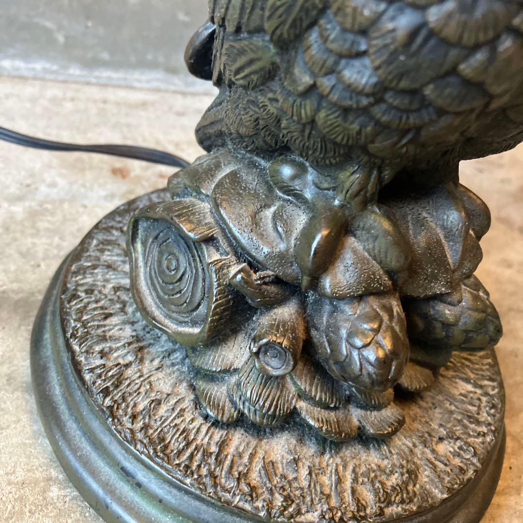 ステンドグラス ライト フクロウ ステンドガラス ランプ アンティーク