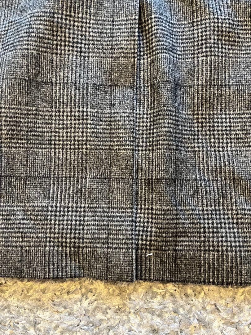 チェック柄チェスターコート グレー系