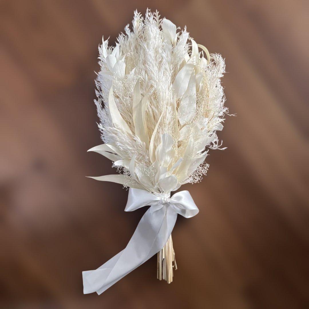ウェディング ブーケ ホワイト アーティフィシャルフラワー 造花 クラッチブーケ