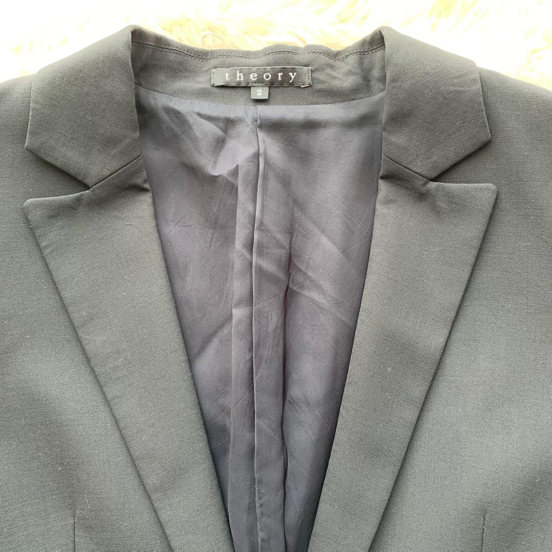 【美品】セオリー Theory セットアップ パンツスーツ 黒 シングル M
