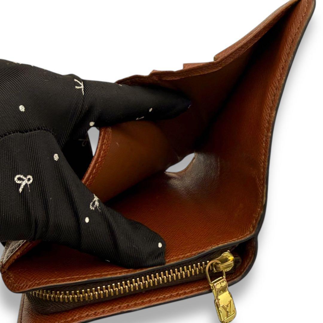 【美品】　ルイヴィトン モノグラム 折り財布 コンパクトジップ　コンパクト財布