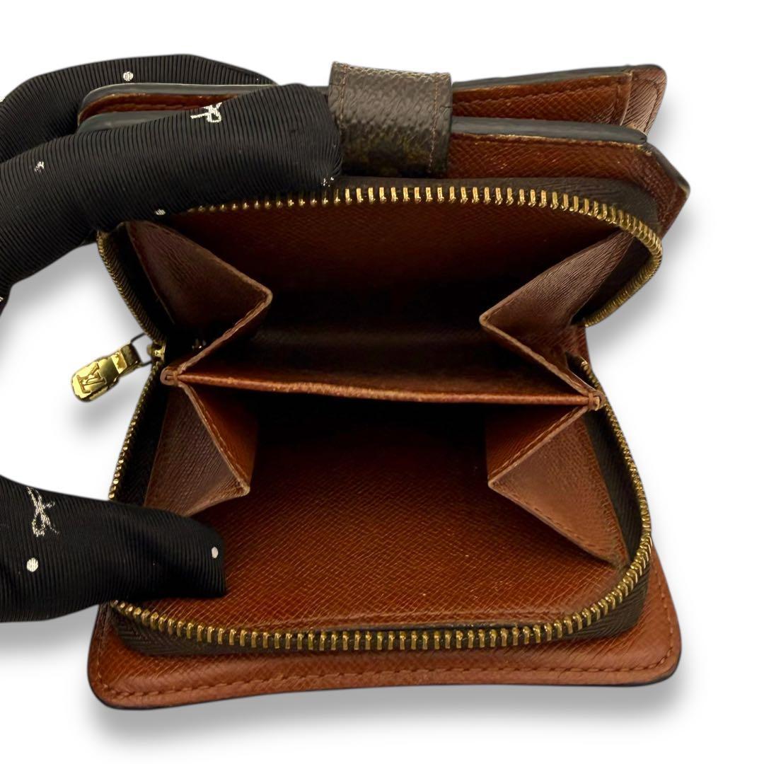 【美品】　ルイヴィトン モノグラム 折り財布 コンパクトジップ　コンパクト財布