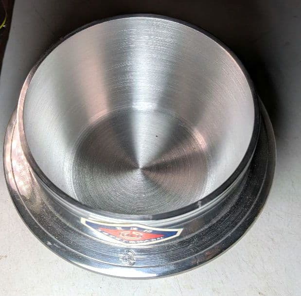 アルミ製釜めしセット3個売　　木釜受台☆蓋おしゃもじ付、　メーカー五進