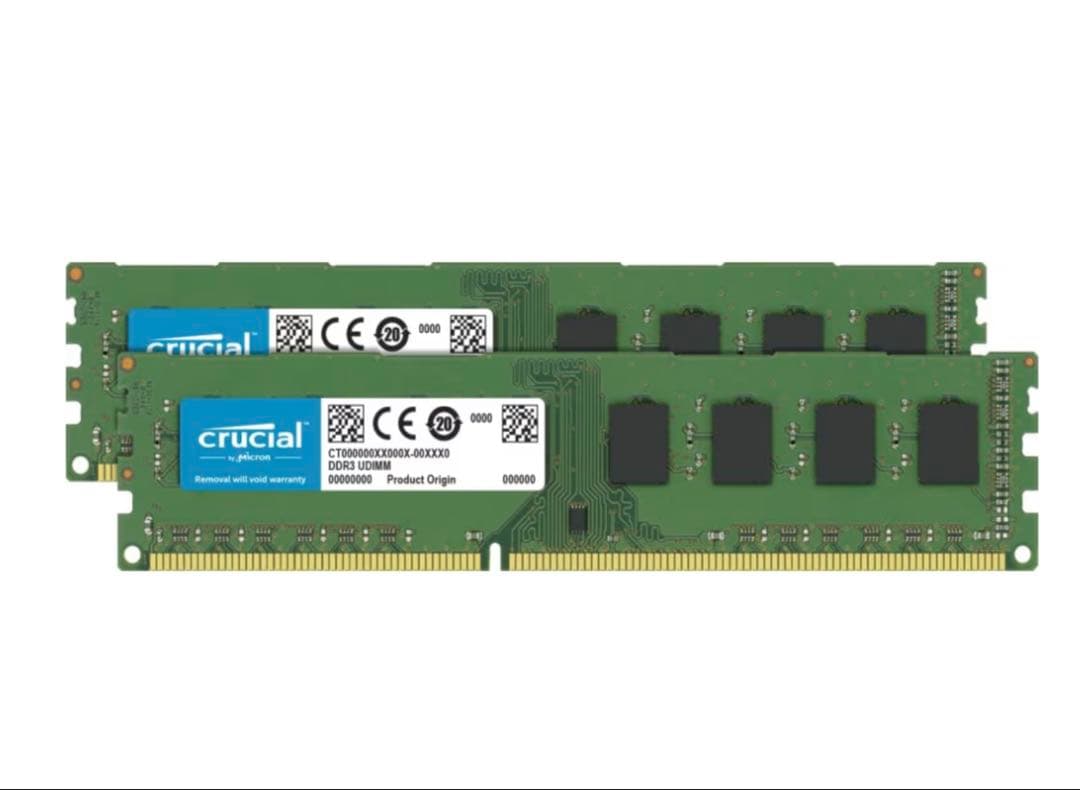Crucial(Micron製) デスクトップPC用メモリ 8GBx2枚