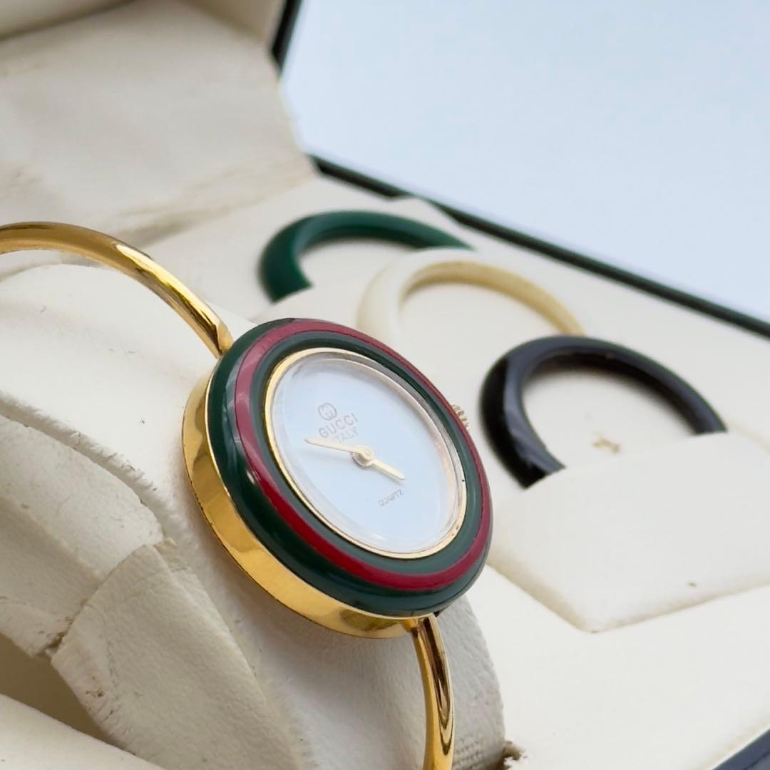 GUCCI チェンジベゼル 腕時計 クォーツ　レディースゴールド　全6色