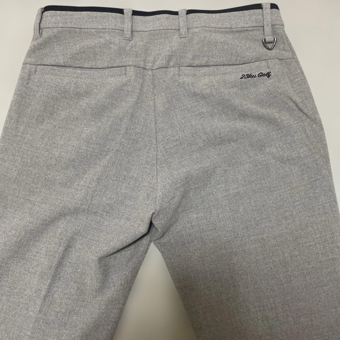 新品タグ付き 23区GOLF 23区ゴルフ グレー ゴルフパンツ L