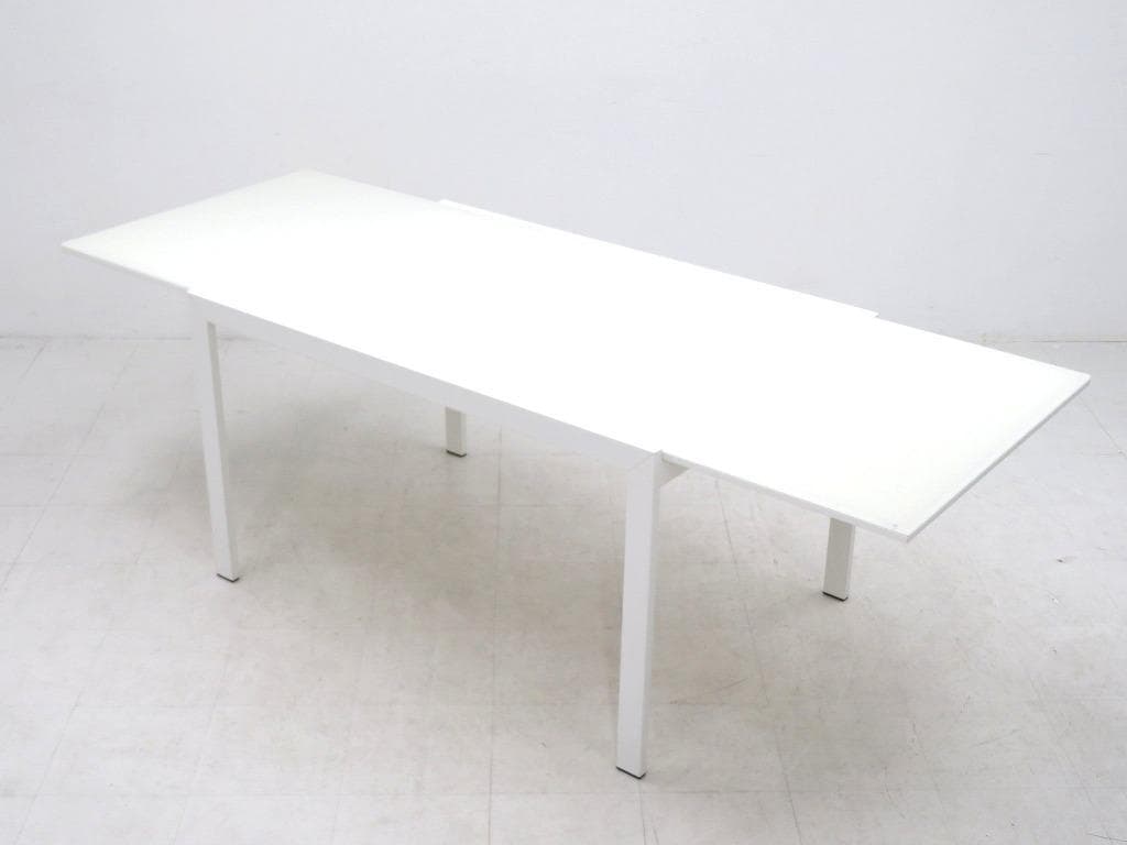展示品　カリガリス　ガラス　伸長式　エクステンション　ダイニングテーブル