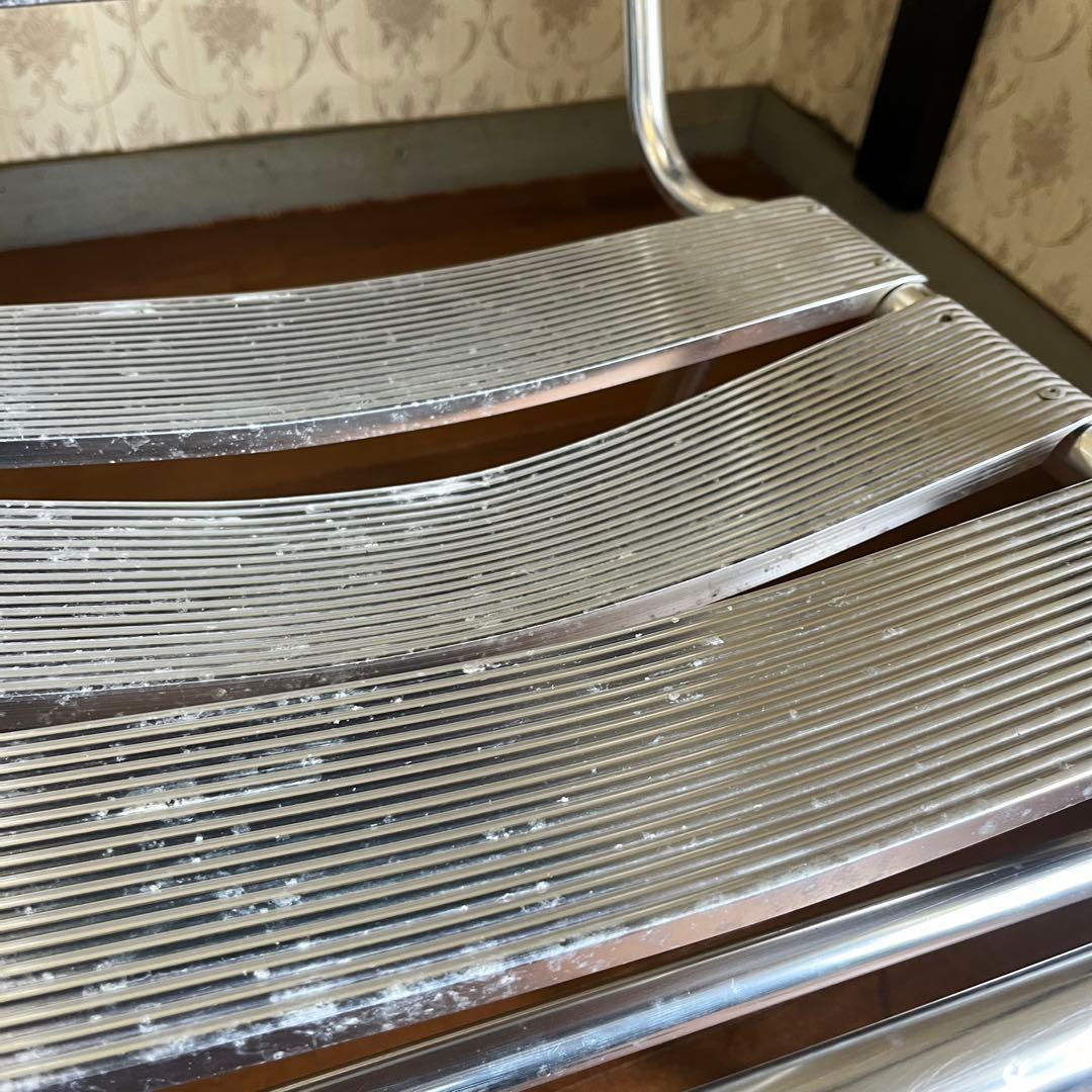 【インダストリアル】① アルミフレーム アームチェア カフェチェア 椅子 古家具