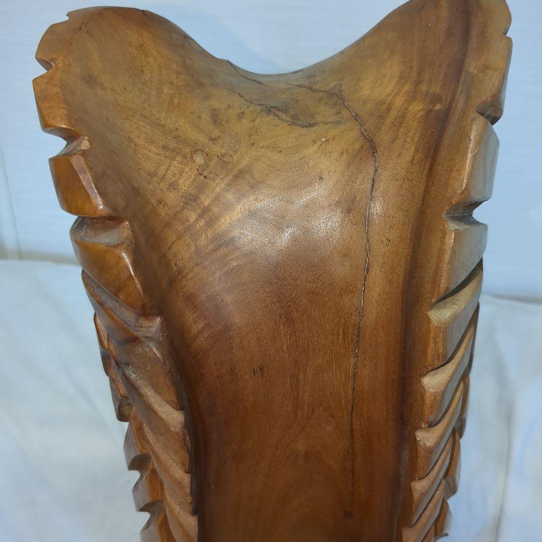 ハワイ　木彫りティキ像　特大サイズ67cm 80年代製　レトロ雑貨