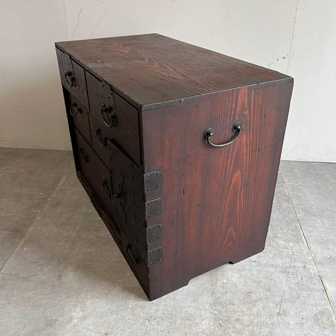 アンティーク 時代箪笥 シェルフ キャビネット テレビ台 無垢材 レトロ