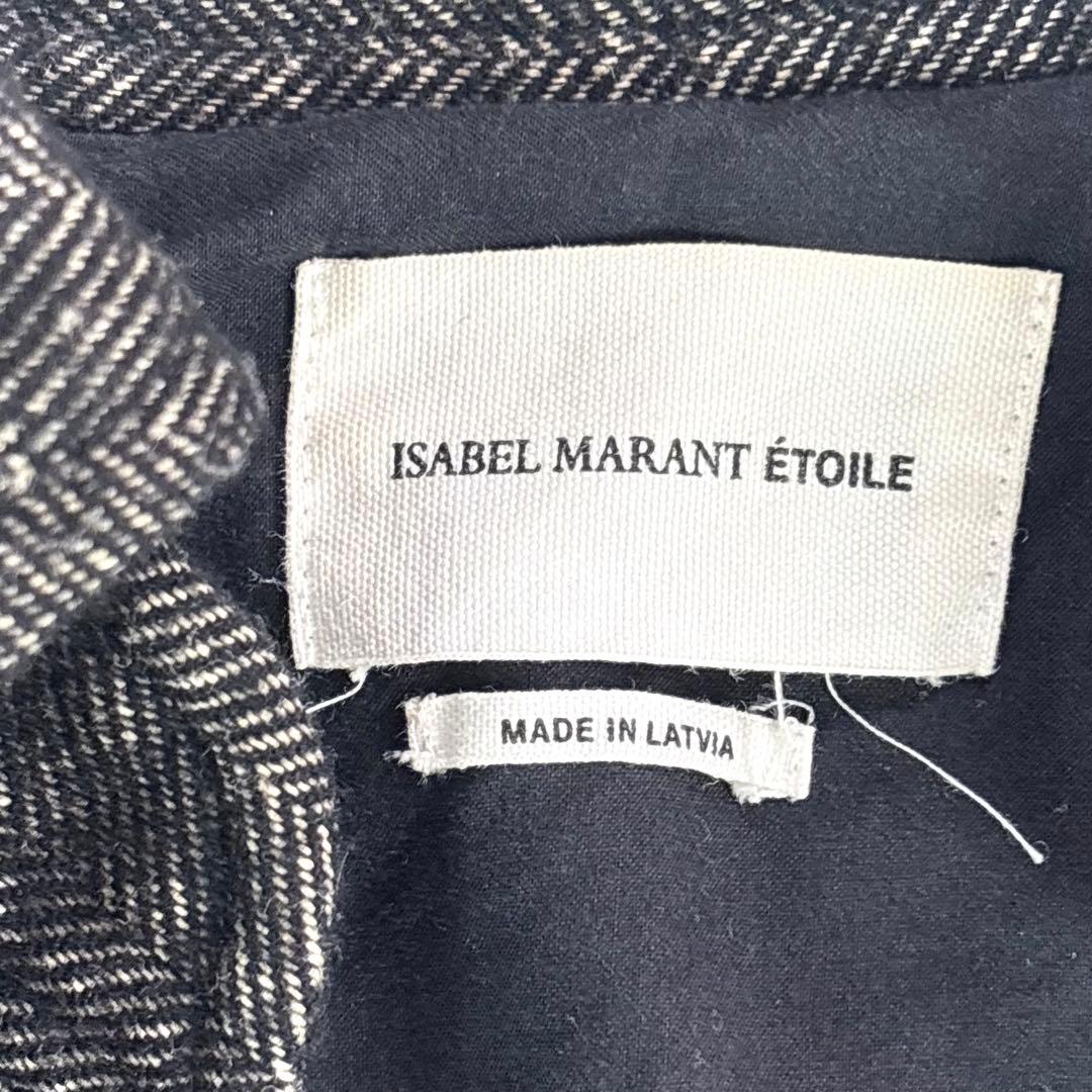 ISABEL MARANT ETOILE ロングコート　ヘリンボーン　麻　毛　S