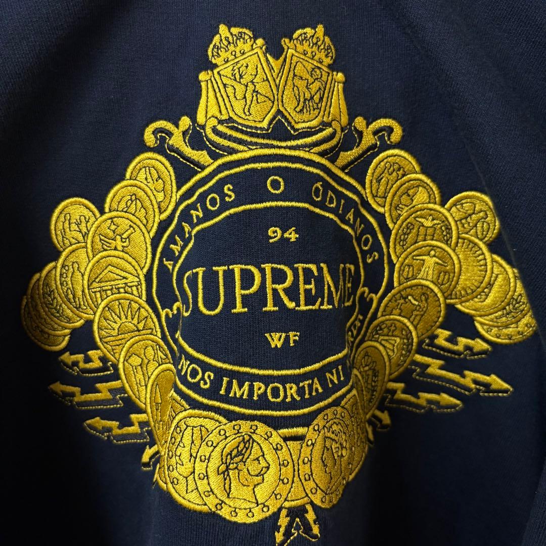 【激レア】SUPREME シュプリーム　パーカー　ゆるだぼ　スウェット　刺繍
