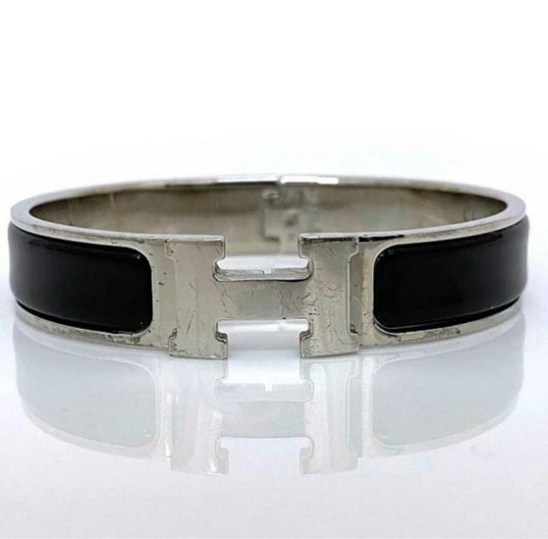 H字型シルバーバングルエルメス