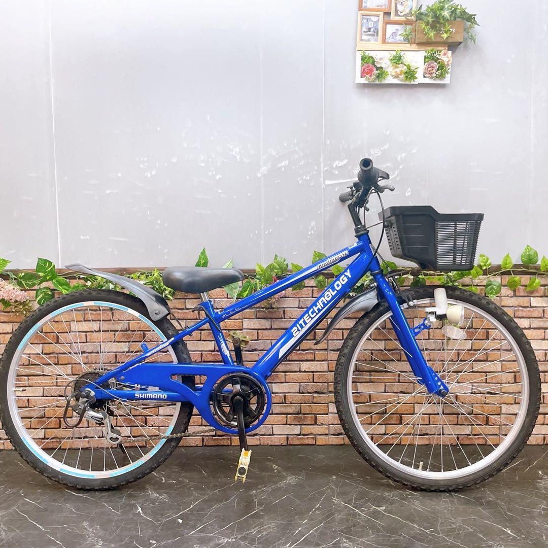 【91】子供用自転車 子供車 2ITECHNOLOGY ブルー 24インチ
