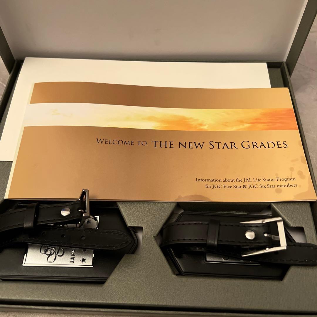 JAL 最高スティタス 黒亀タグJGCファイブスターネームプレート2個セット