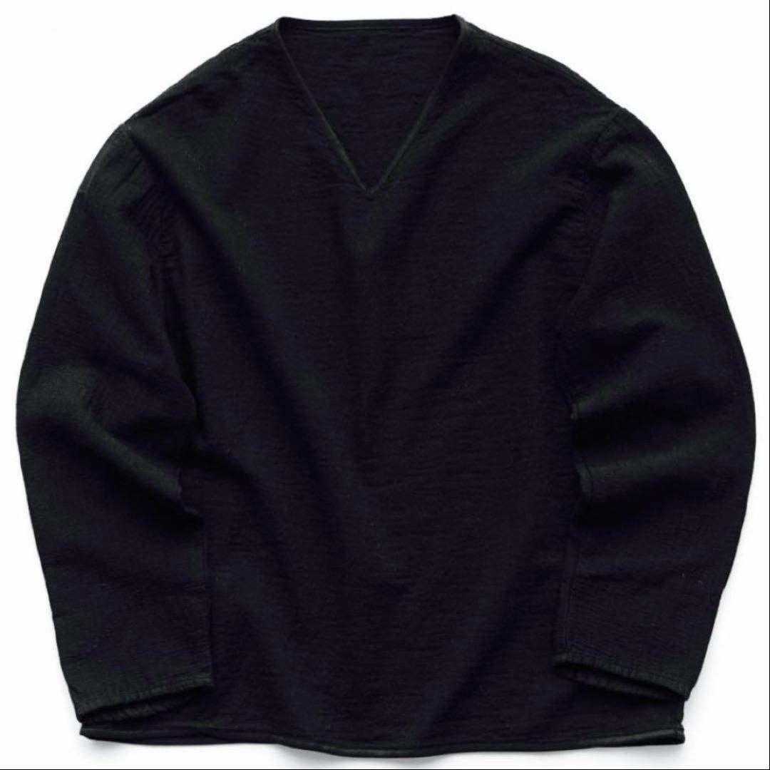 値下げ不可　SASHIKO STRETCH V-NECK LONG SLEEVE