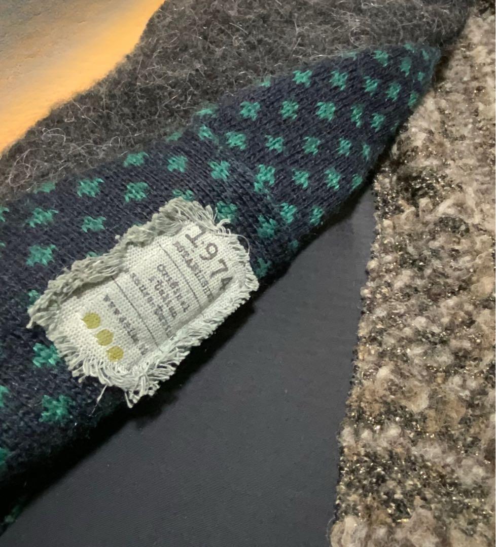 Delan デラン 黒レザージャケット フード セーターのような裏地 イタリア製