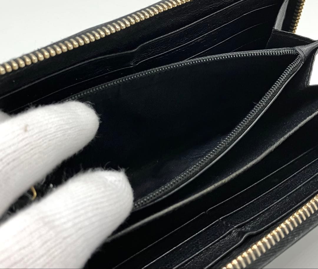⭐️ 美品 イヴ サンローラン YSL ラウンドファスナー 長財布 ブラック