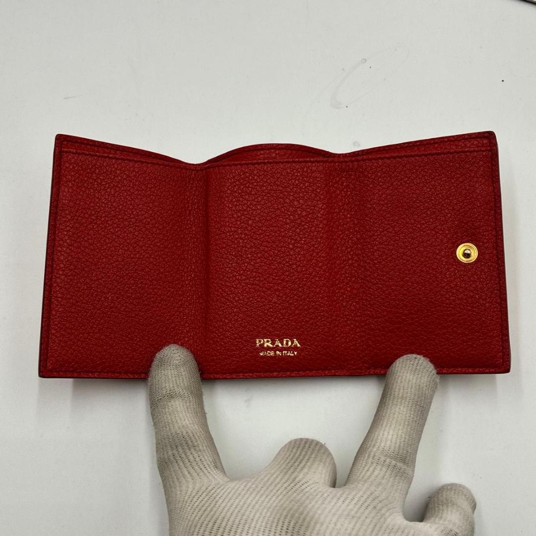 ♡M♡　プラダ サフィアーノ メタル コンパクトウォレット 折り財布