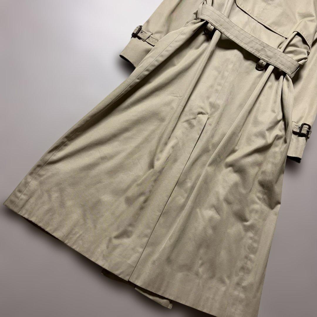 アクアスキュータム ロングトレンチコート チェック柄