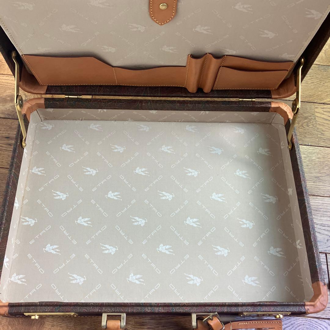 びっくらこいたエトロ　アタッシュケース　ペイズリー柄