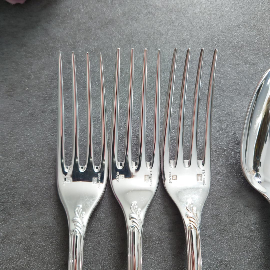 希少 美品 クリストフル マルリー スタンダード フォーク スプーン 6点