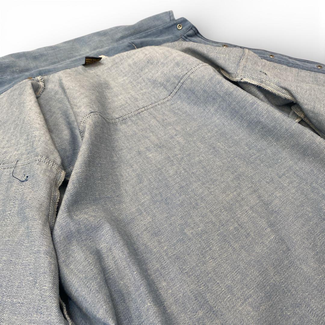 70’s BIG YANK デニムシャツ　ジャケット　コットンポリ　ヴィンテージ