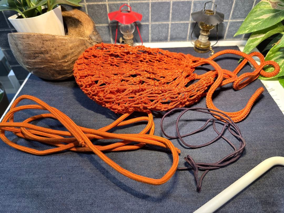 名工【加藤健】源九郎窯 志野茶入 飾壷 完品 網仕覆付 茶道具 時代 骨董 逸品