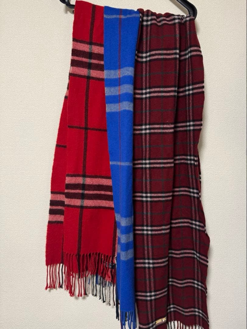 Burberry マフラー　cashmere100%　3点セット