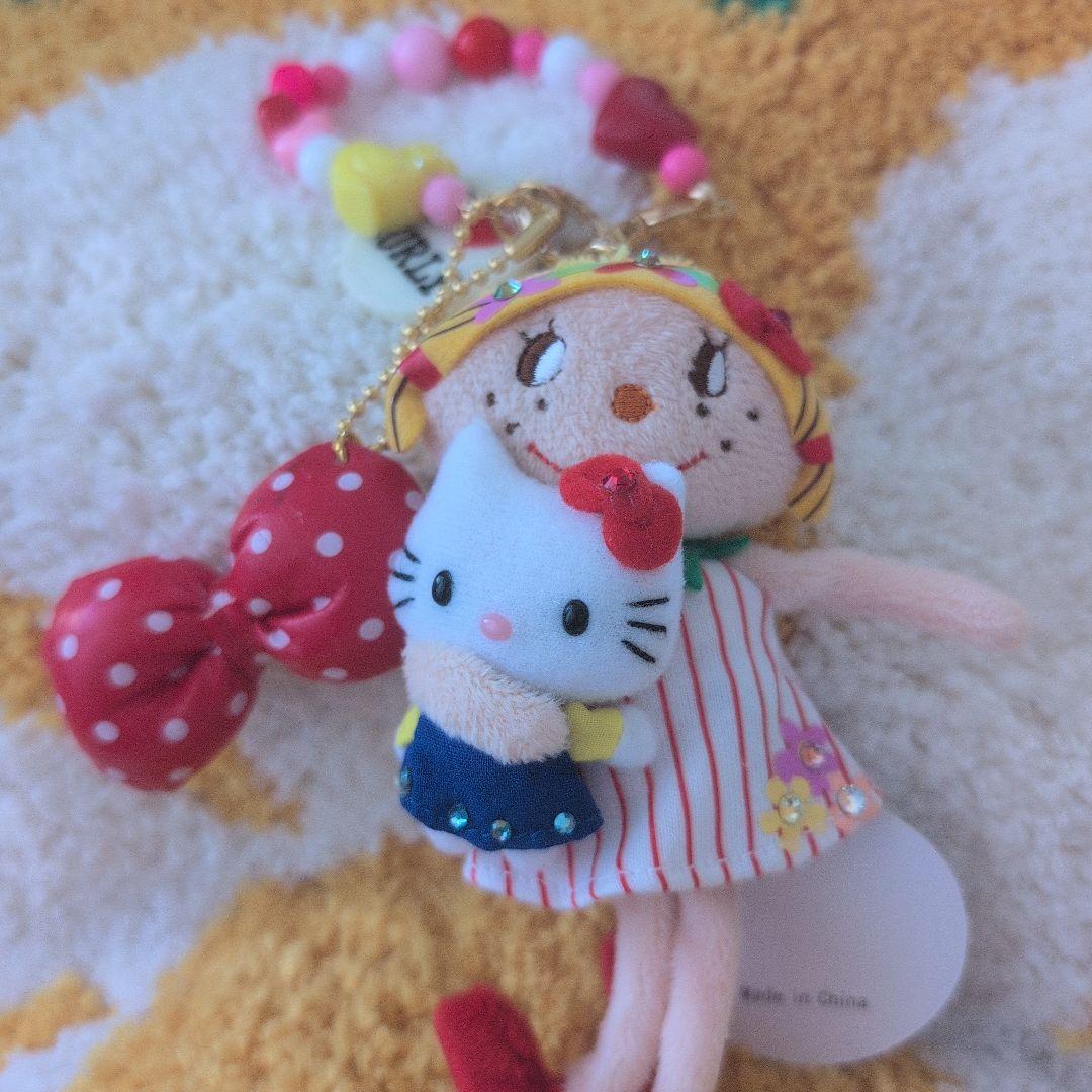 【激レア商品】カーリーコレクションキティコラボマスコットとヘアゴムおまとめ3点