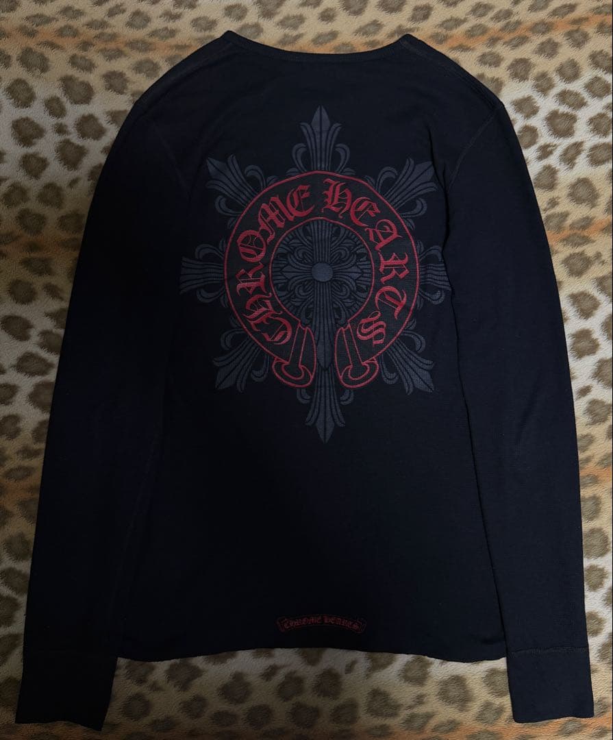 【希少】クロムハーツ フローラルクロスモチーフ サーマル　長袖カットソー