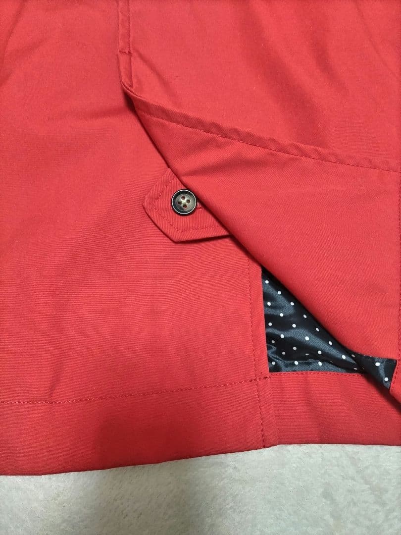 美品　ノースフェイス　パープルレーベル　ステンカラーコート　赤　ドット柄