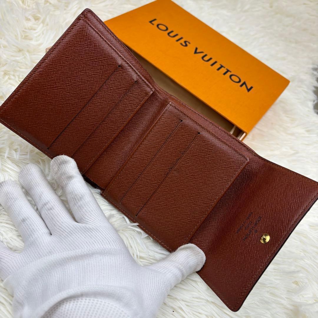 ルイヴィトン モノグラム Wホック 三つ折り 財布