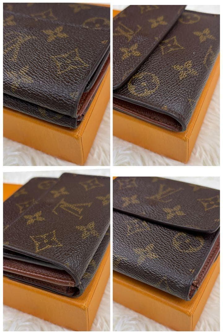 ルイヴィトン モノグラム Wホック 三つ折り 財布