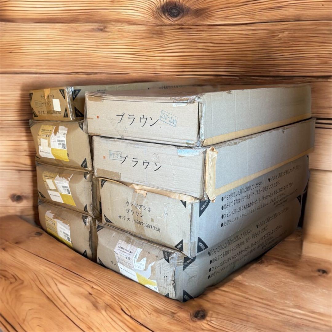 値下げ中★新品未使用★人工木ウッドデッキ12点セット1.25坪グッドライフウッド