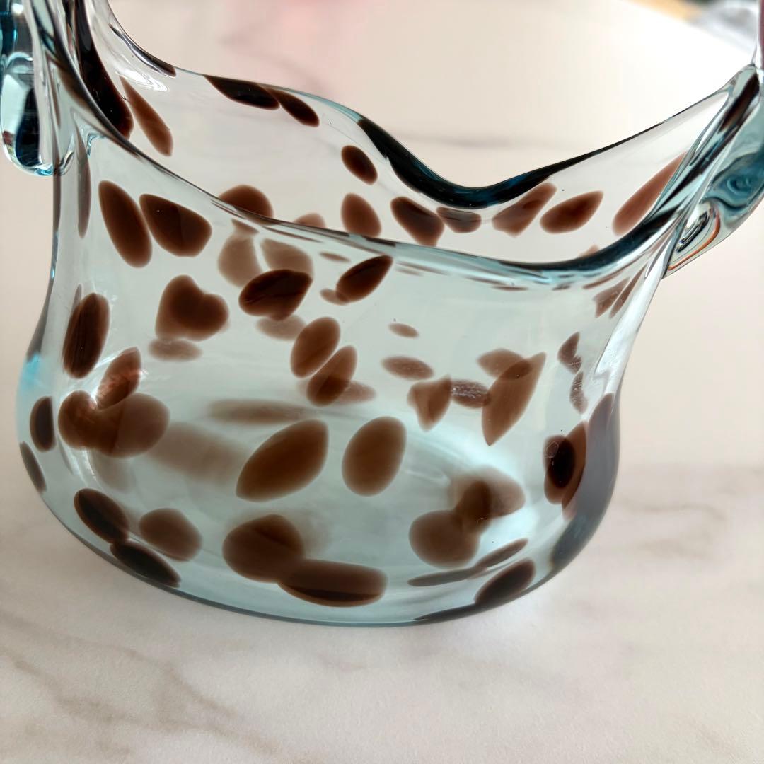 【Sghr スガハラガラス】サック＊サイレントムーン・手作りガラス製花瓶（美品）