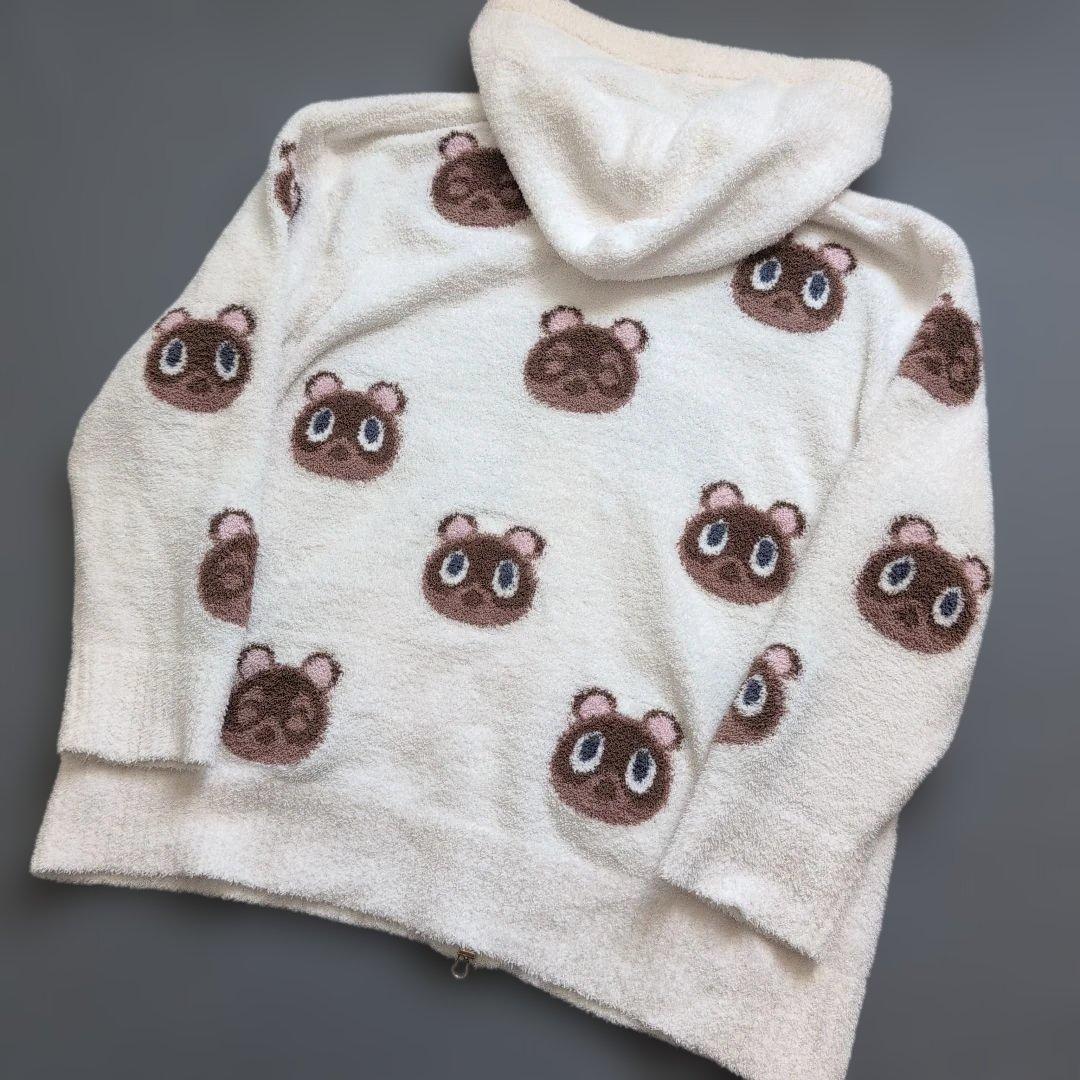 【美品】ジェラートピケ×あつ森 つぶまめジャガードパーカハーフパンツセットアップ