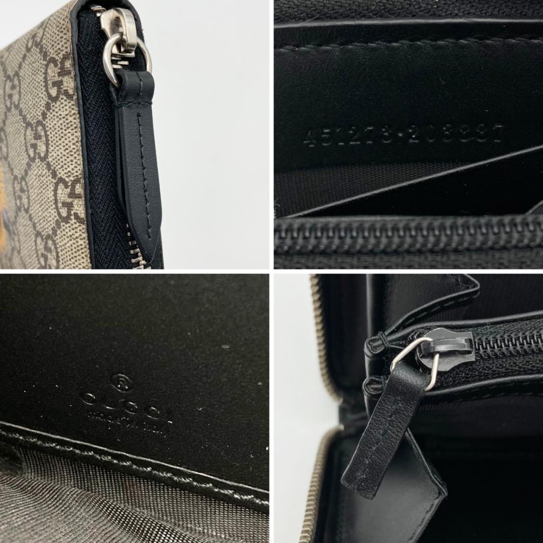 グッチ　タイガー　GGスプリーム　ラウンドファスナー　長財布　576