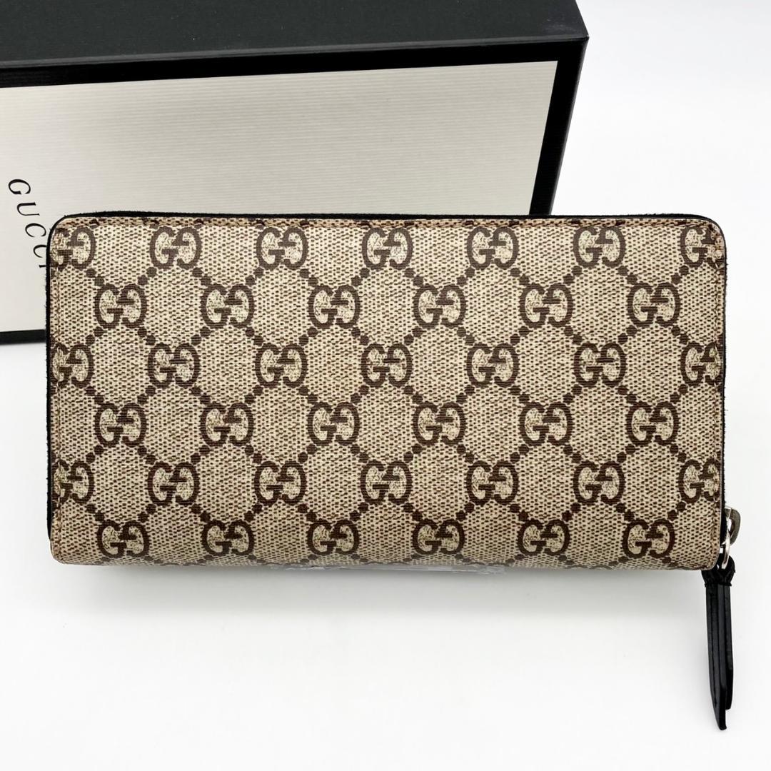 グッチ　タイガー　GGスプリーム　ラウンドファスナー　長財布　576
