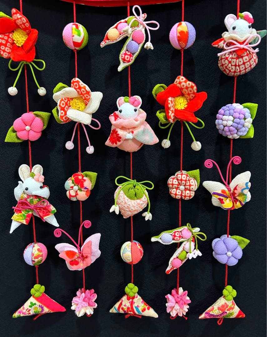 古布うさぎ　吊るし飾り　ひな祭り